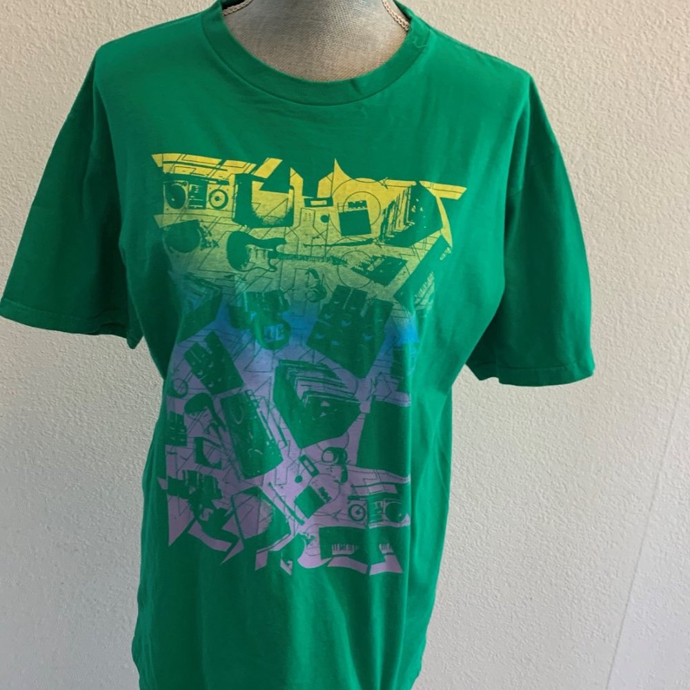 DC Green Music Cotton Tee Shirt Men's Size M